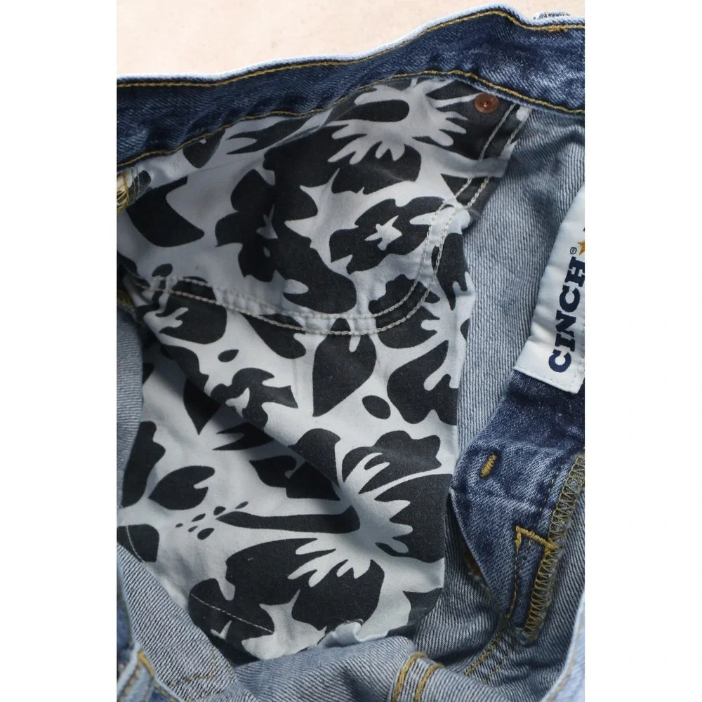 Cinch‎ Jeans Mens 38x32 Blue Medium Wash Bootcut Relaxed Logo Five Pocket Denim
